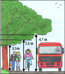 Skiss vxtlighet som hnger ver cykelbana och krbana